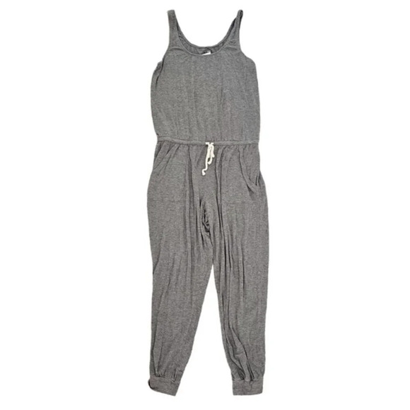 Aerie sleeveless scoop neck drawstring waist lounge jumpsuit grey small NWT - Picture 11 of 12